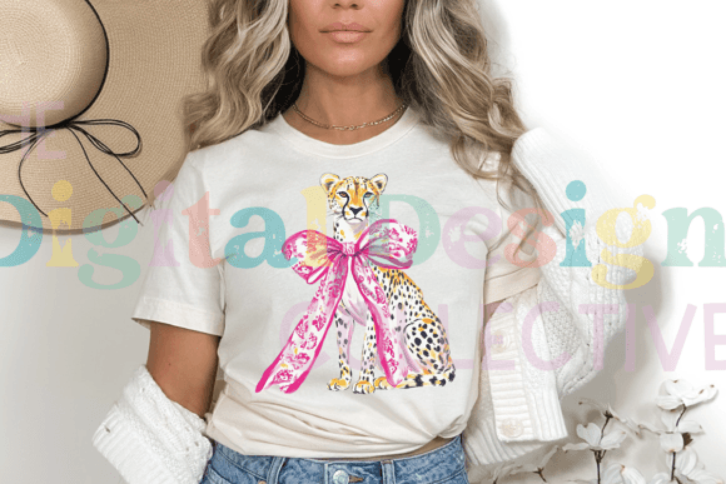 Coquette Leopard Print T-Shirt Clipart Bundle