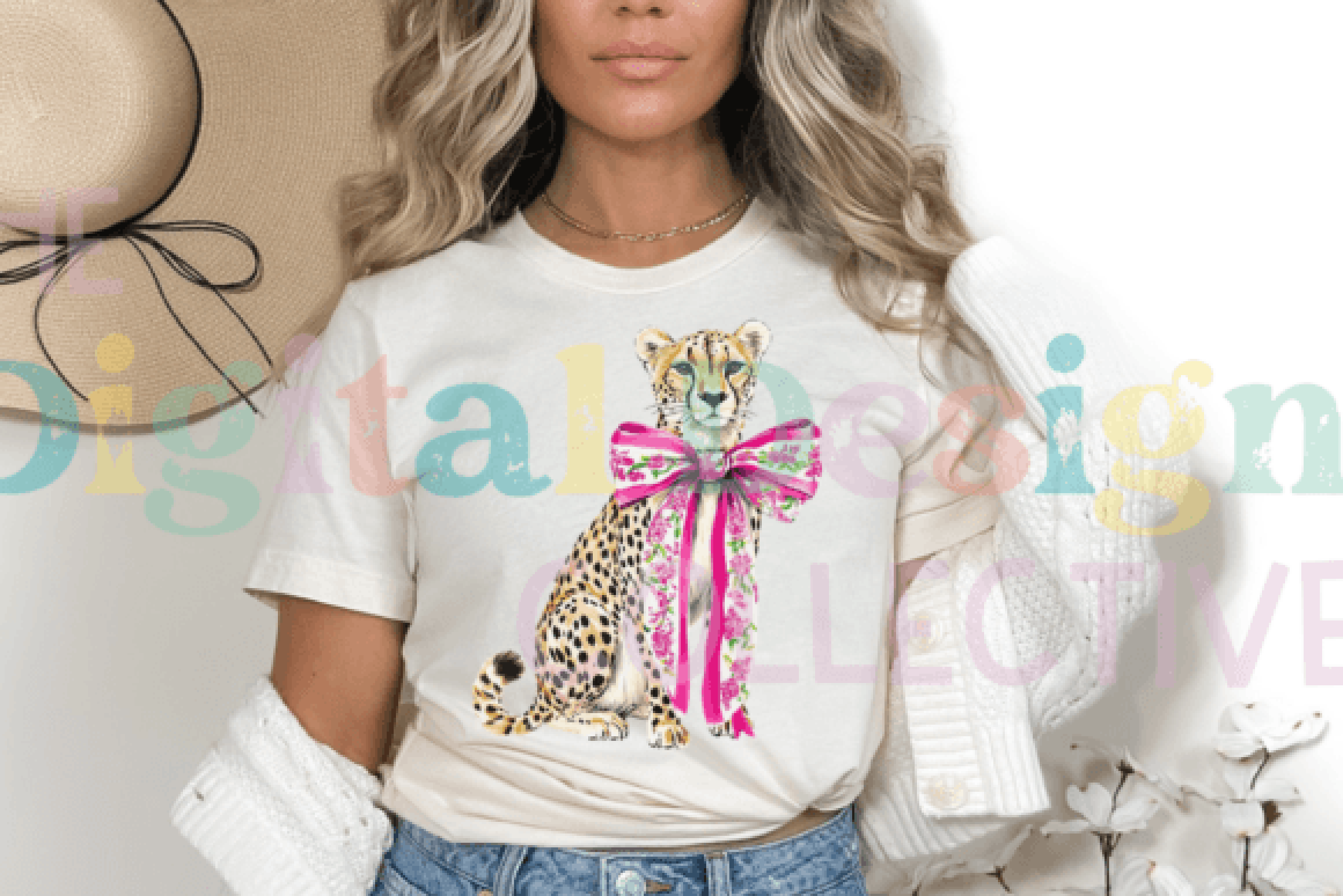 Coquette Leopard Print T-Shirt Clipart Bundle