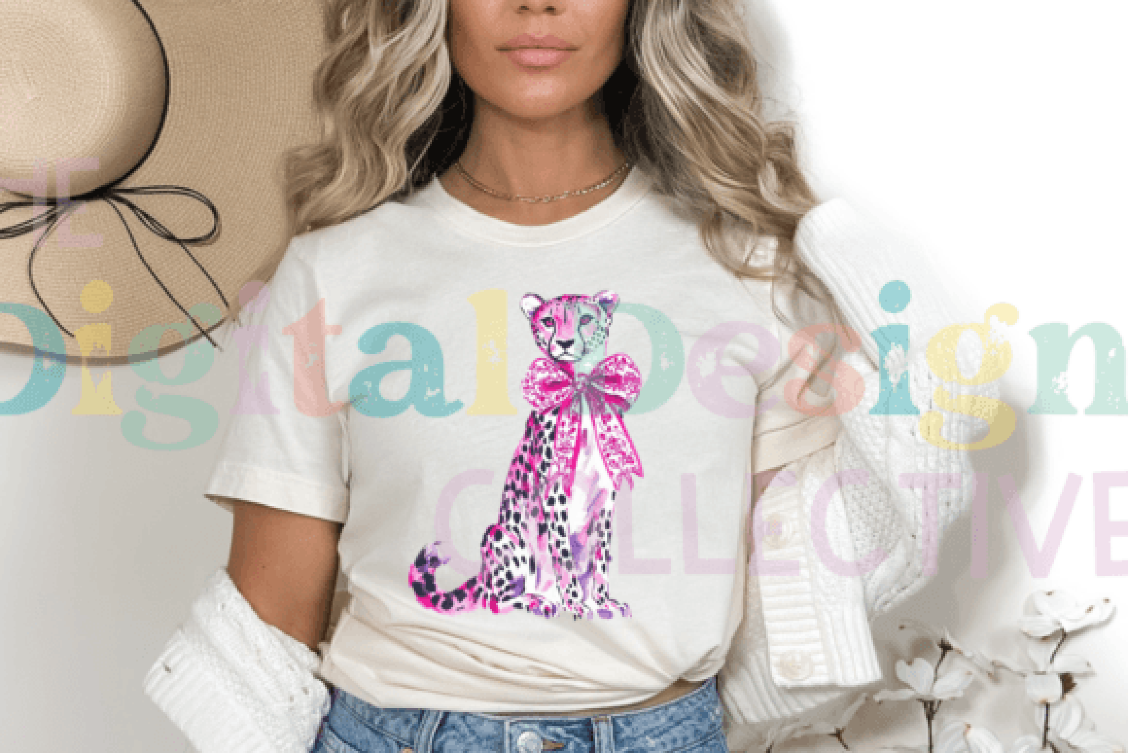 Coquette Leopard Print T-Shirt Clipart Bundle
