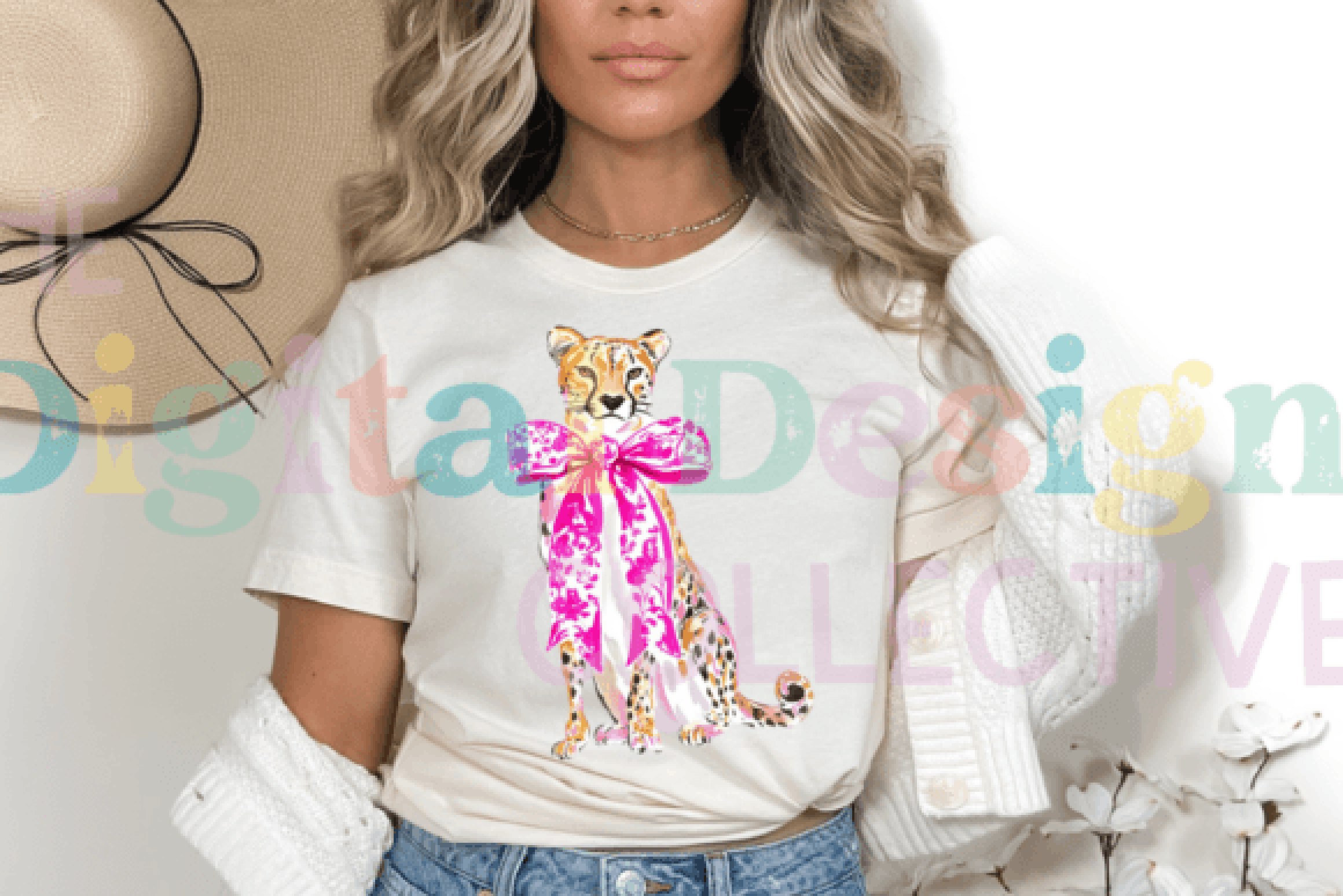 Coquette Leopard Print T-Shirt Clipart Bundle