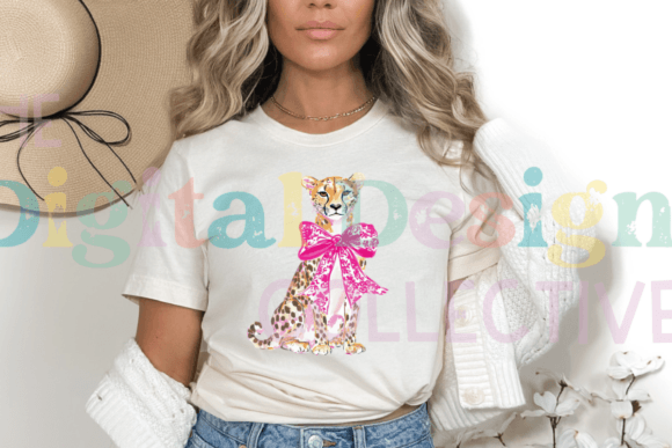 Coquette Leopard Print T-Shirt Clipart Bundle