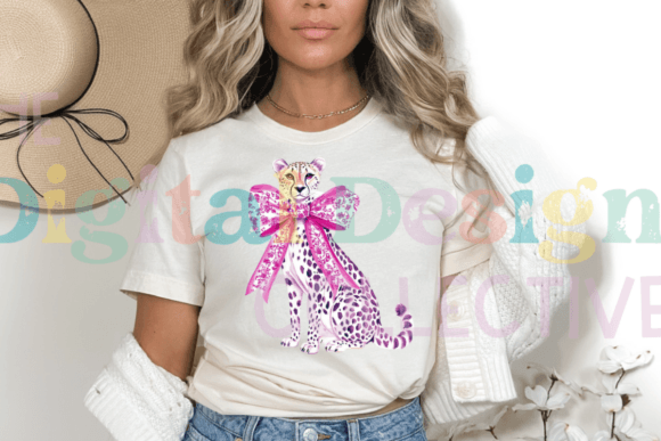 Coquette Leopard Print T-Shirt Clipart Bundle