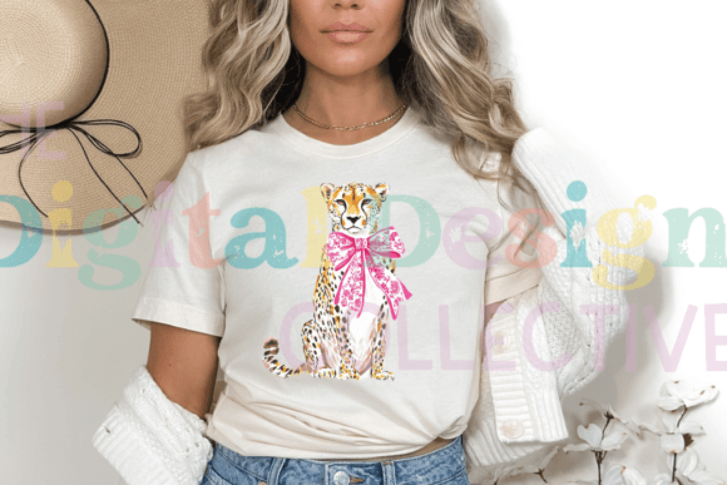 Coquette Leopard Print T-Shirt Clipart Bundle