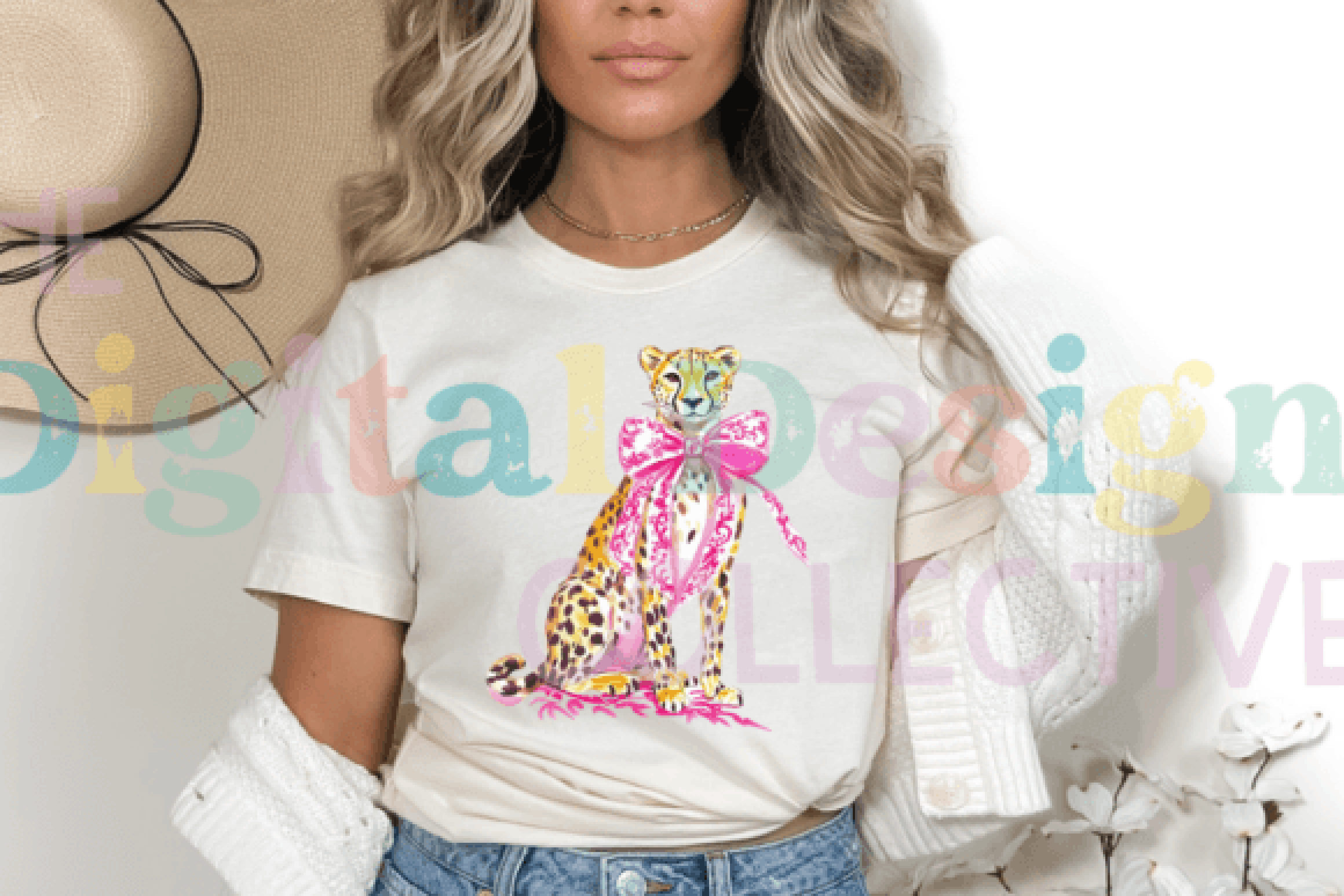 Coquette Leopard Print T-Shirt Clipart Bundle