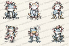 Coquette Christmas Frog Clipart Bundle - CraftNest - Digital Crafting and Art