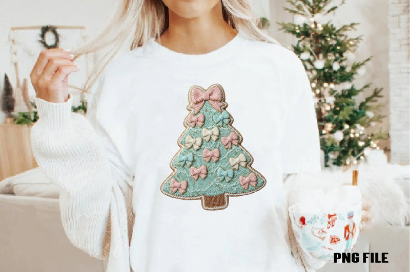 Coquette Crochet Yarn Christmas Tree Clipart Bundle - CraftNest - Digital Crafting and Art