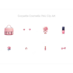 Coquette Pink Cosmetic Clipart - CraftNest - Digital Crafting and Art