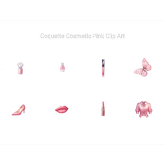 Coquette Pink Cosmetic Clipart - CraftNest - Digital Crafting and Art
