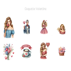 Coquette Valentine Clipart - CraftNest - Digital Crafting and Art