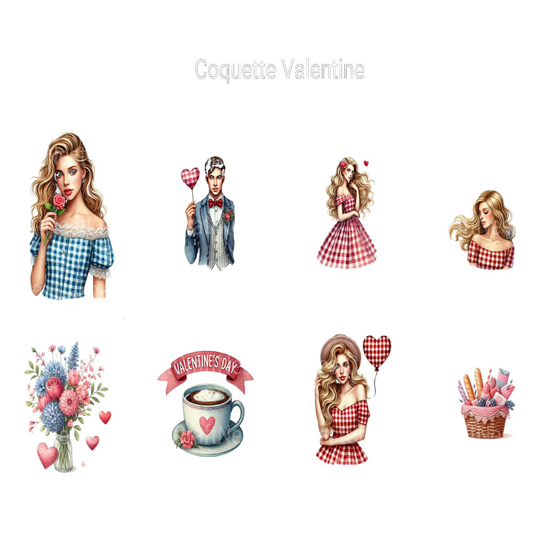 Coquette Valentine Clipart - CraftNest - Digital Crafting and Art