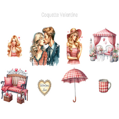 Coquette Valentine Clipart - CraftNest - Digital Crafting and Art