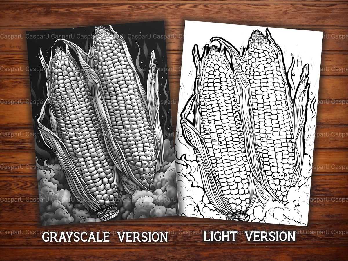 Corn Coloring Books - CraftNest - Digital Crafting and Art