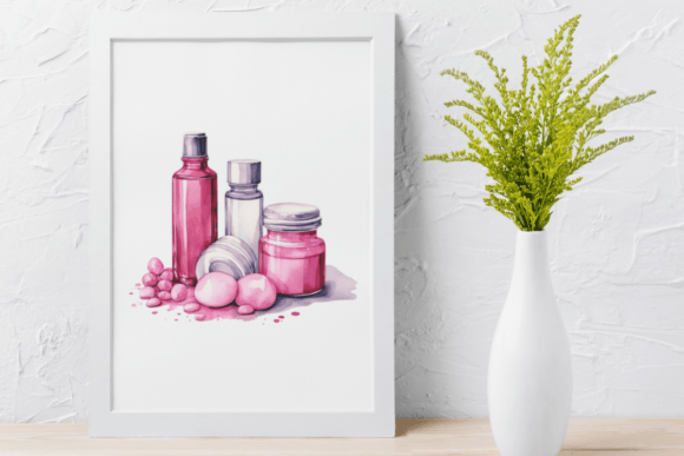 Pink Cosmetics Clipart Bundle