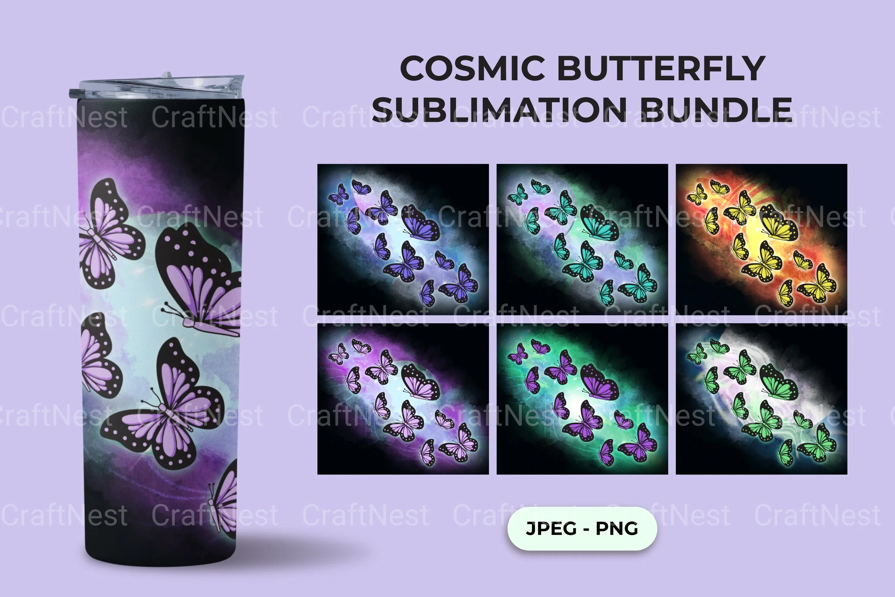 Cosmic Butterfly Clipart Bundle - CraftNest - Digital Crafting and Art