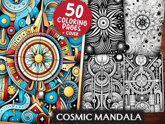 Cosmic Mandala Coloring Books - CraftNest