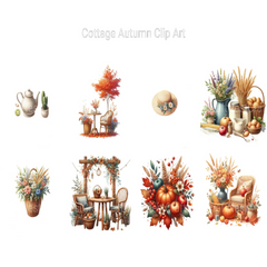 Cottage Autumn Clipart - CraftNest - Digital Crafting and Art