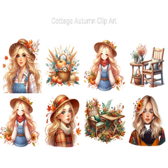 Cottage Autumn Clipart - CraftNest - Digital Crafting and Art