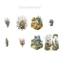 Cottage Garden Clipart - CraftNest - Digital Crafting and Art