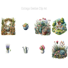 Cottage Garden Clipart - CraftNest - Digital Crafting and Art