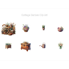 Cottage Garden Clipart - CraftNest - Digital Crafting and Art