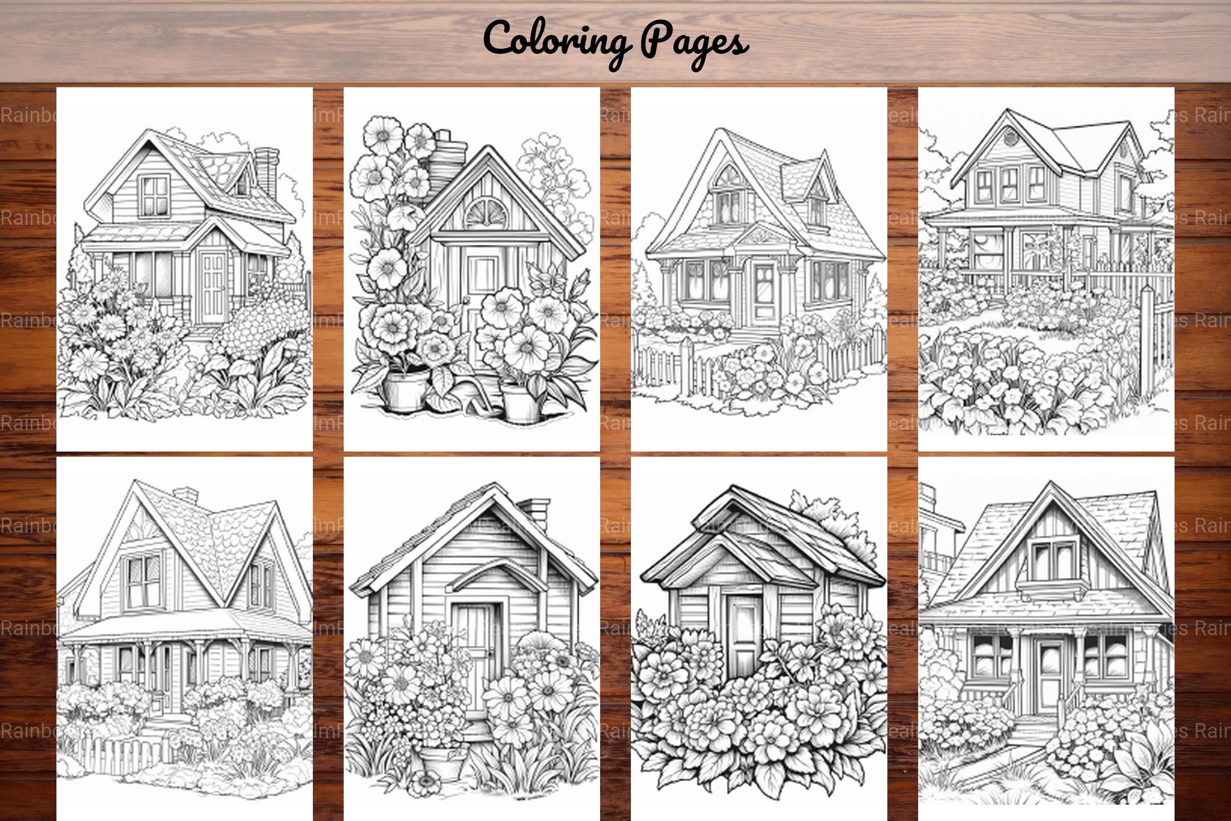 Country Cottage Coloring Book - CraftNest - Digital Crafting and Art