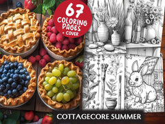 Cottagecore Summer Coloring Books - CraftNest - Digital Crafting and Art