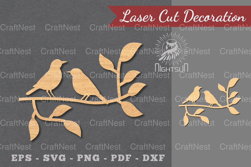 Couple Bird Laser Cut Decoration Clipart Bundle - CraftNest - Digital Crafting and Art