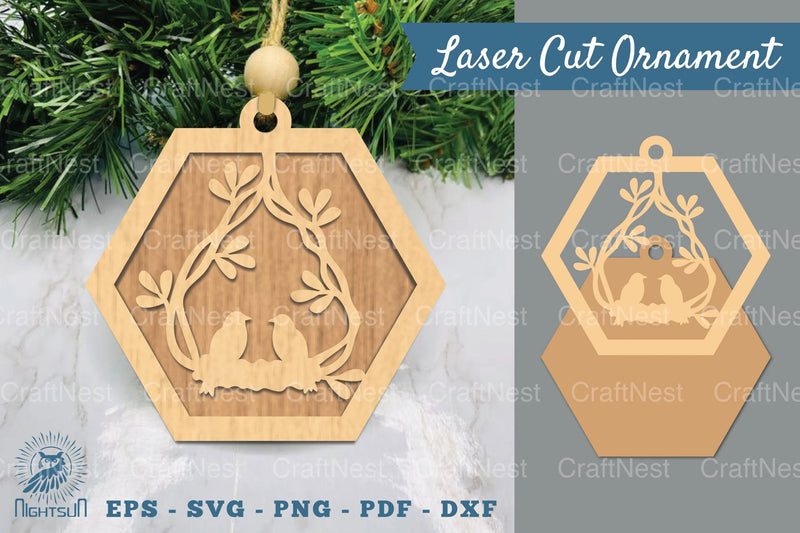 Couple Birds Laser Cut Ornament Clipart Bundle - CraftNest - Digital Crafting and Art