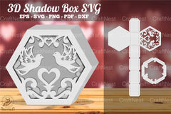 Couple Dove Shadow Box SVG Bundle - CraftNest - Digital Crafting and Art