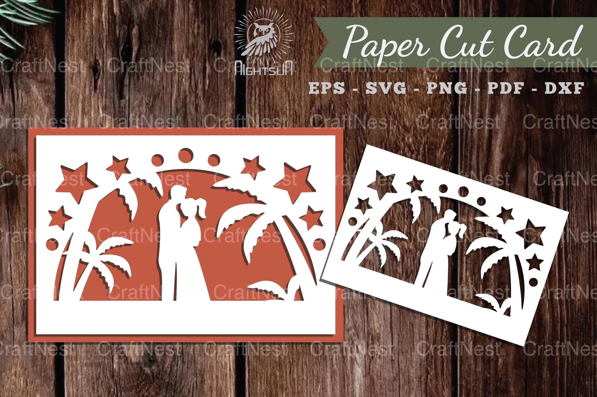 Romantic Couple Love Papercut Card Design Bundle - CraftNest - Digital Crafting and Art