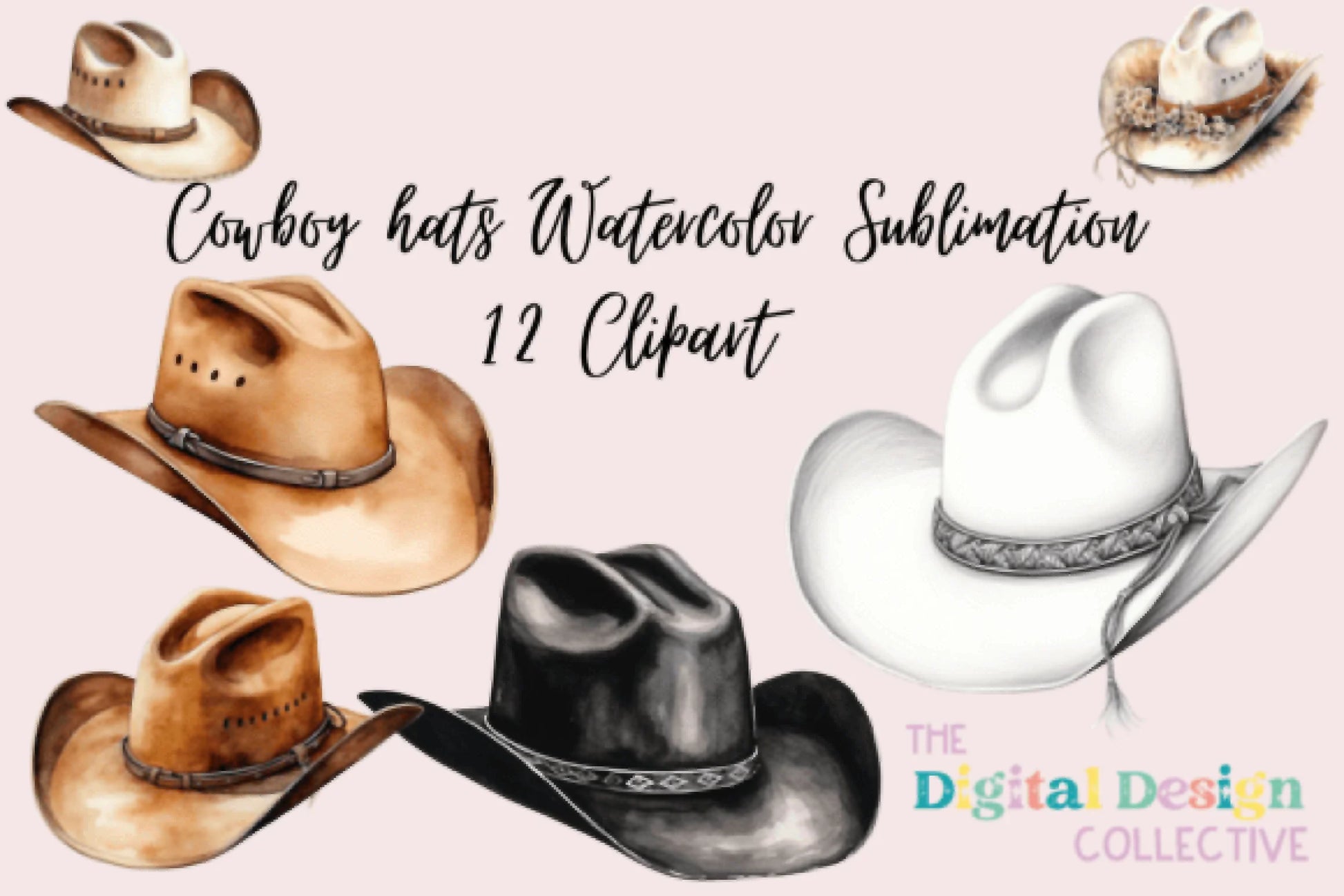 Stylish Cowboy Hats Clipart Bundle - CraftNest - Digital Crafting and Art