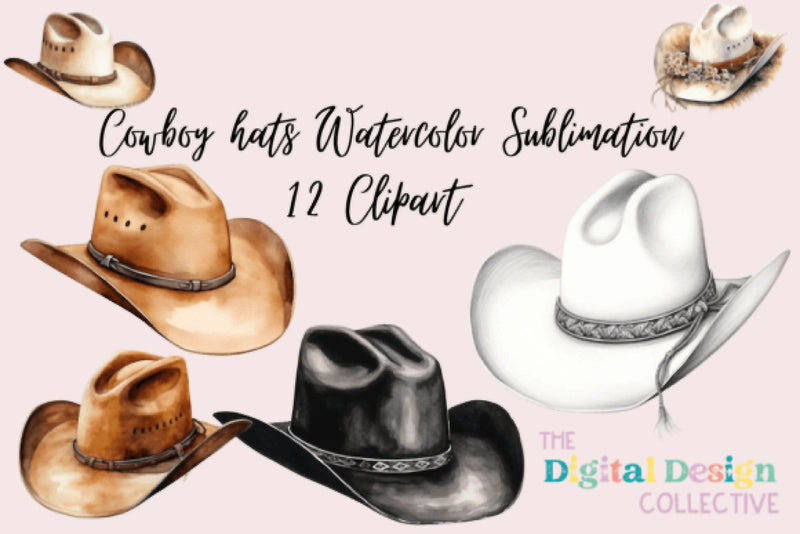 Stylish Cowboy Hats Clipart Bundle - CraftNest - Digital Crafting and Art