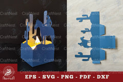 Cowboy Papercut Lantern SVG Bundle - CraftNest - Digital Crafting and Art