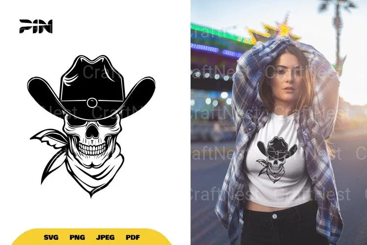 Cowboy Skull Halloween SVG Bundle - CraftNest - Digital Crafting and Art