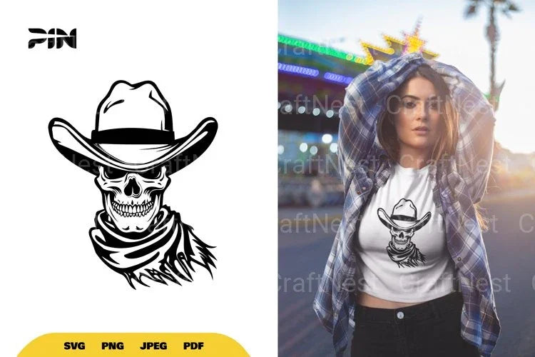 Cowboy Skull Halloween SVG Bundle - CraftNest - Digital Crafting and Art