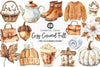 Cozy Caramel & White Fall Clipart Bundle