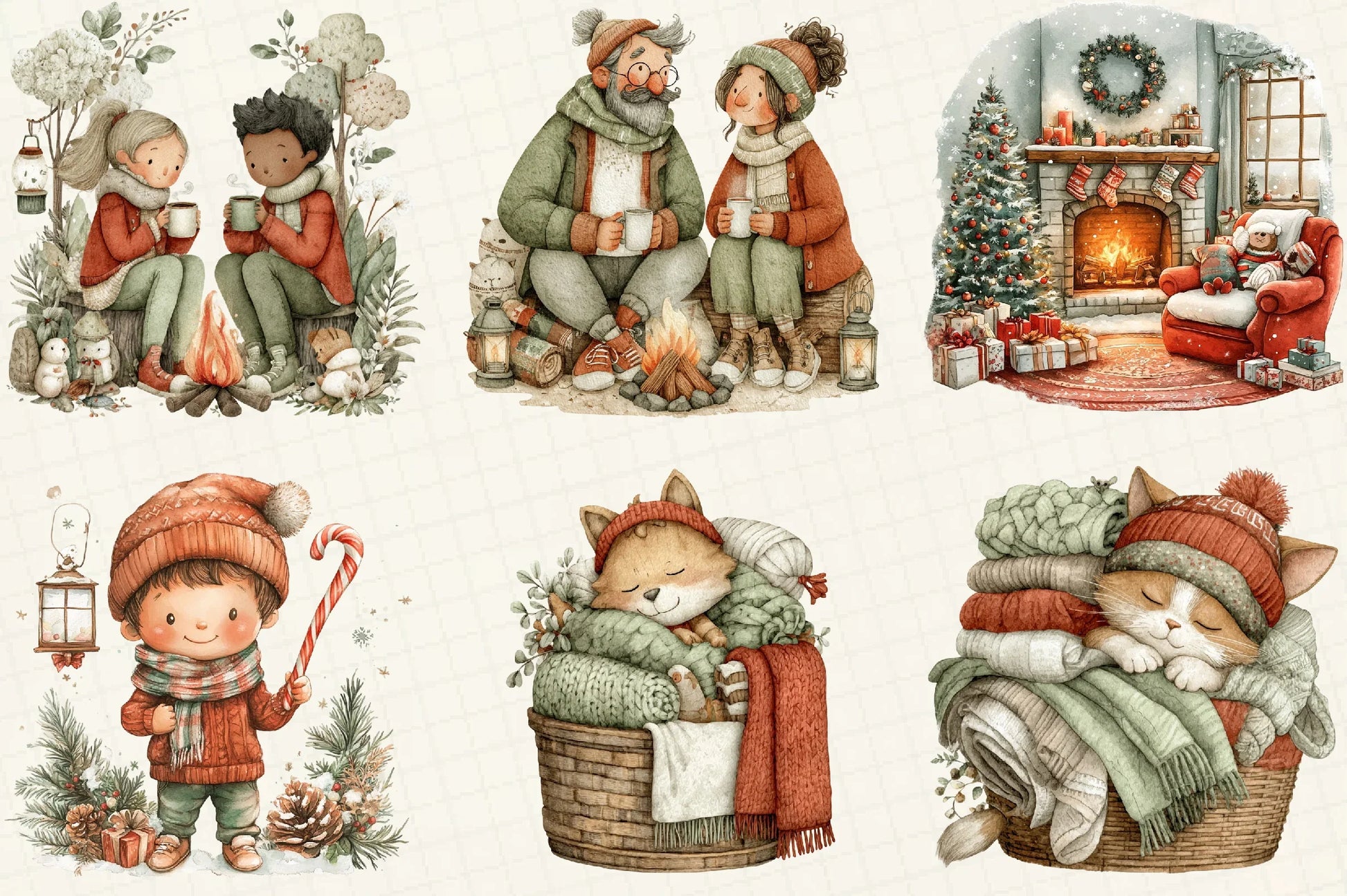 Cozy Christmas Clipart Bundle - CraftNest - Digital Crafting and Art