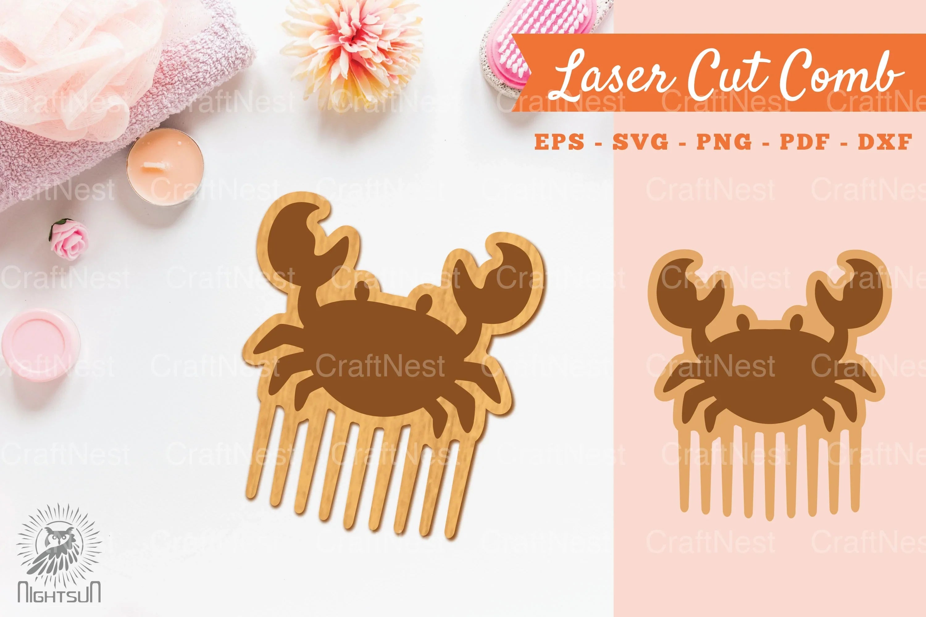 Crab Laser Cut Comb Clipart Bundle - CraftNest - Digital Crafting and Art