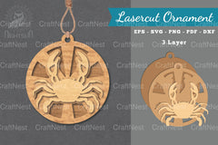 Crab Laser Cut Ornament Clipart Bundle - CraftNest - Digital Crafting and Art