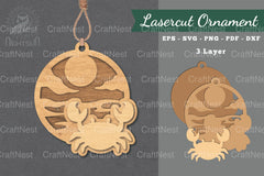 Crab Laser Cut Ornament Clipart Bundle - CraftNest - Digital Crafting and Art