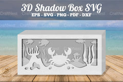 Crab Underwater Scene Shadow Box SVG Bundle - CraftNest - Digital Crafting and Art