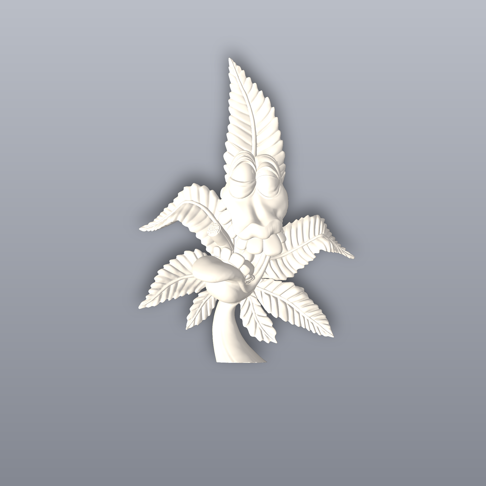 Crazy Weed Decor 3D Print STL File
