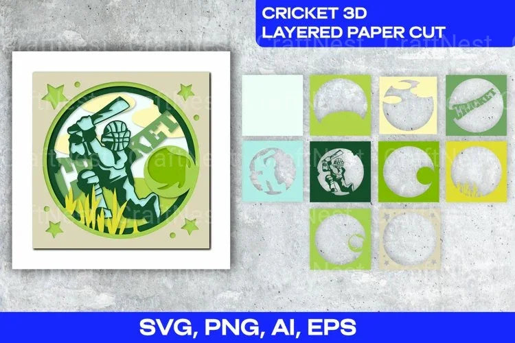 Cricket 3D Layered Cut SVG Bundle - CraftNest - Digital Crafting and Art