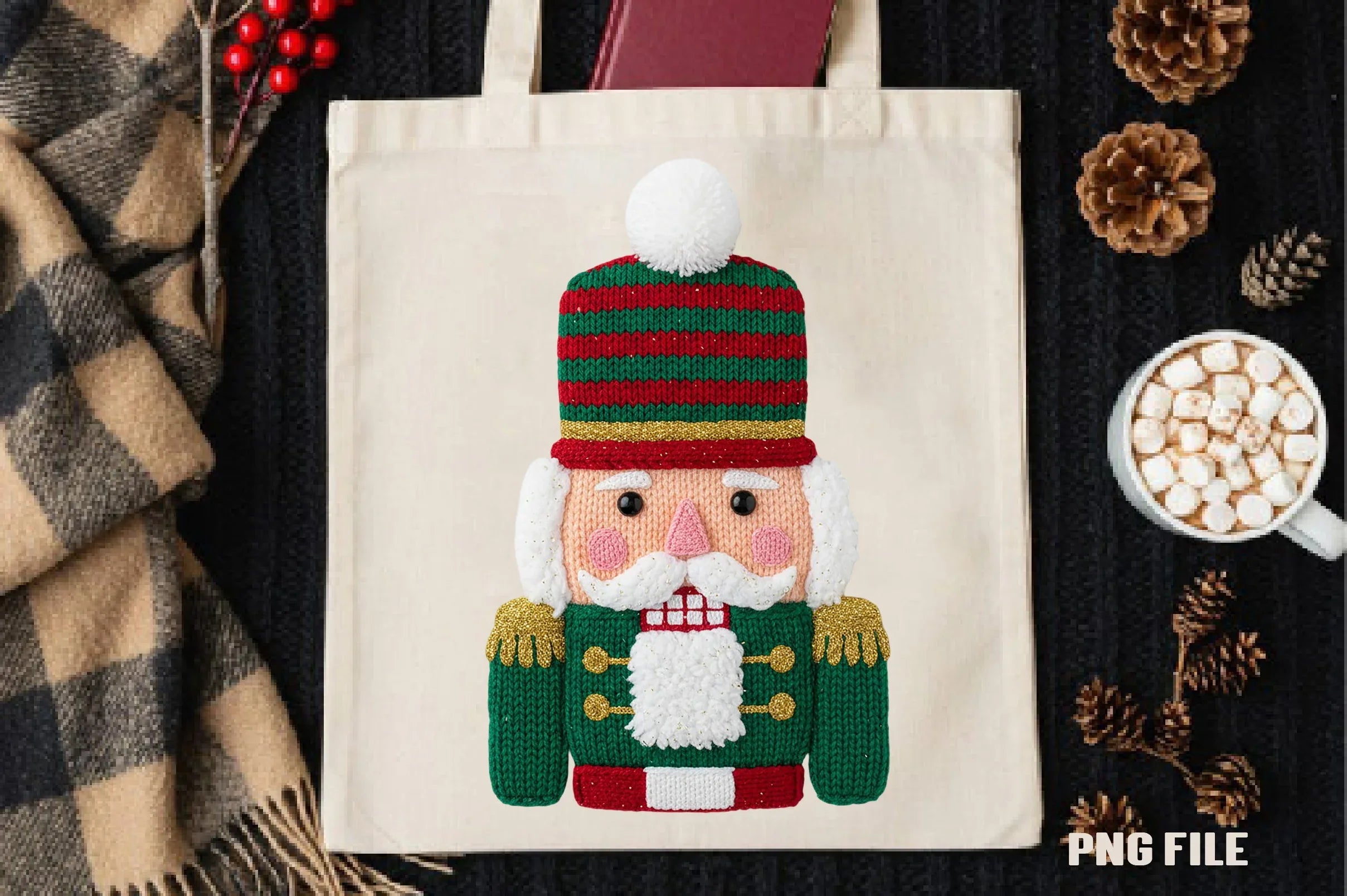 Crochet Yarn Christmas Nutcracker Clipart Bundle - CraftNest - Digital Crafting and Art
