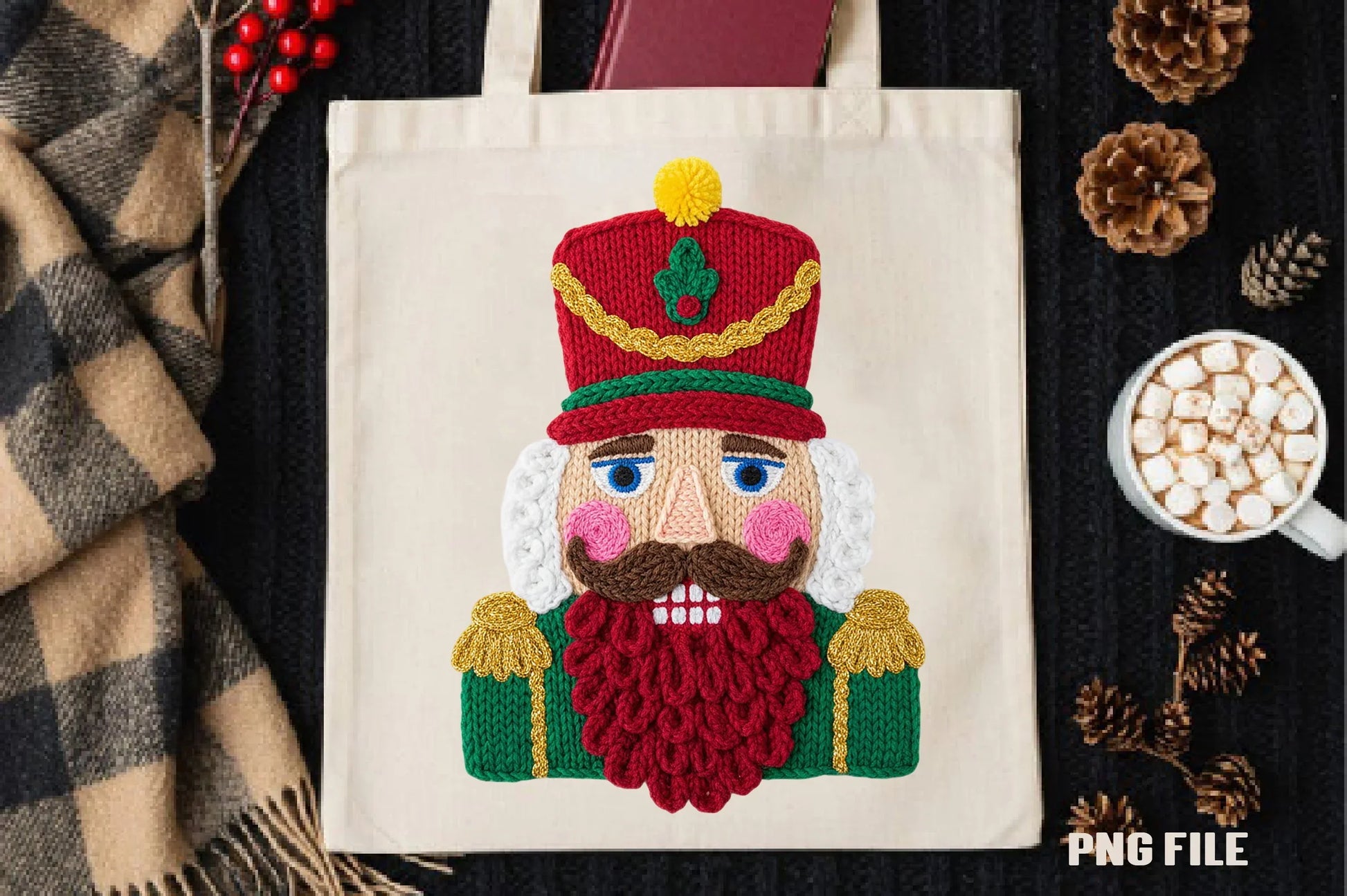 Crochet Yarn Christmas Nutcracker Clipart Bundle - CraftNest - Digital Crafting and Art