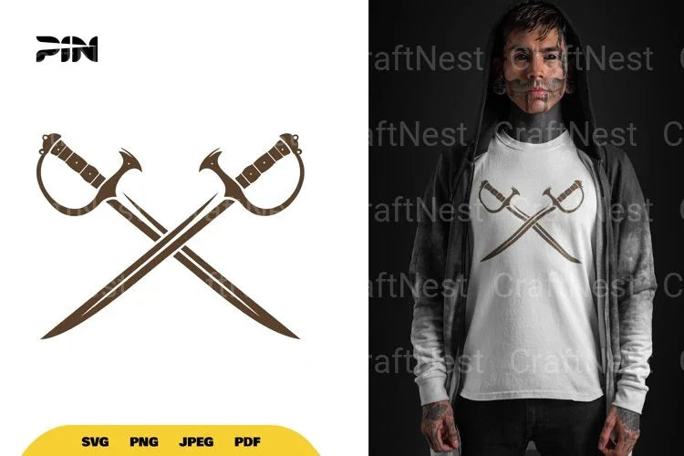 Crossing Sword Pirate SVG Bundle - CraftNest - Digital Crafting and Art