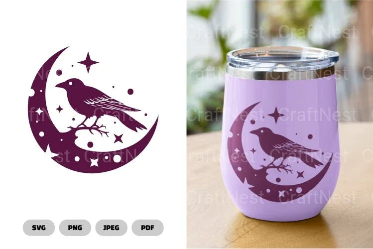 Crow and Moon SVG Bundle - CraftNest - Digital Crafting and Art