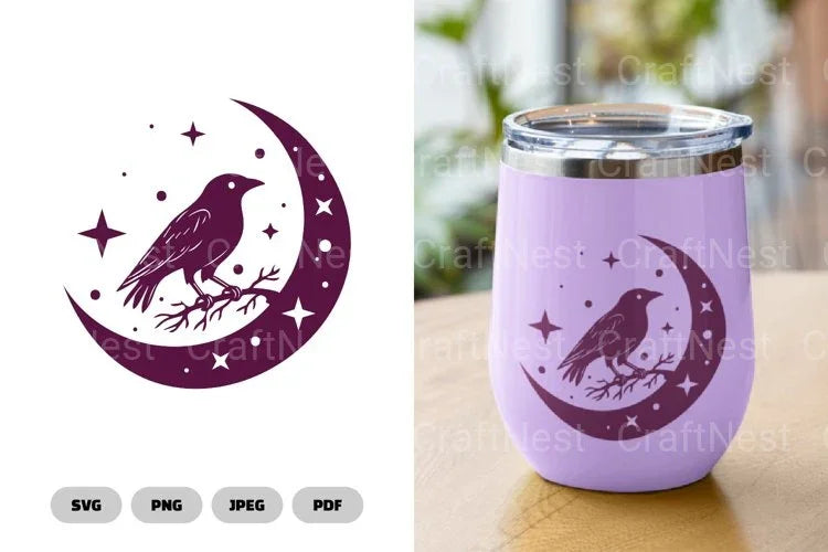 Crow and Moon SVG Bundle - CraftNest - Digital Crafting and Art
