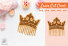 1867 Crown Laser Cut Comb Design Clipart