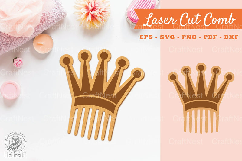 Crown Laser Cut Comb SVG Bundle - CraftNest - Digital Crafting and Art